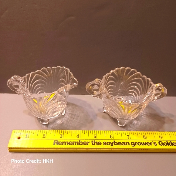 Cambridge Caprice Clear (Stem 300) Mini Cream & Mini Open Sugar Set - Picture 12 of 14